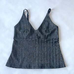 Cheryl Creations Silver Metallic Fitted Camisole